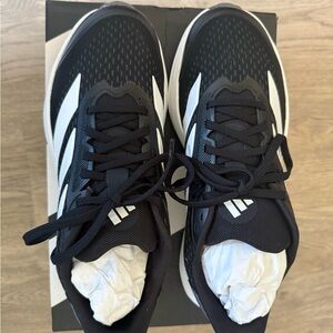 adidas Black Shoe Interior Tag with Size and QR Code